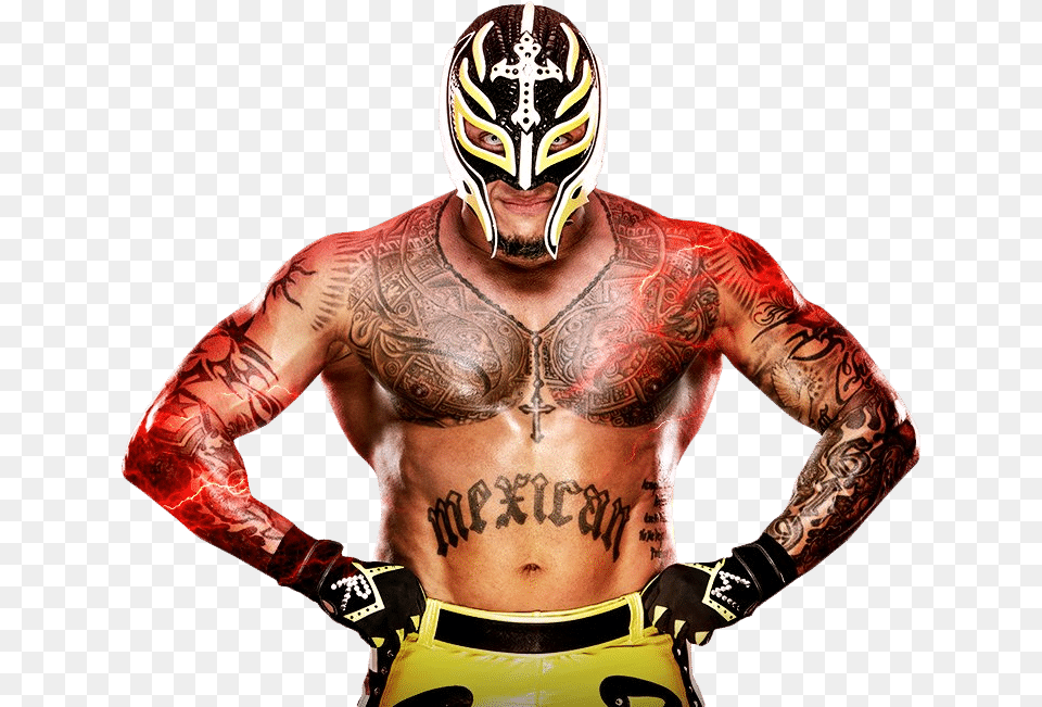 Rey Mysterio Wwe, Person, Skin, Tattoo, Back Free Png Download