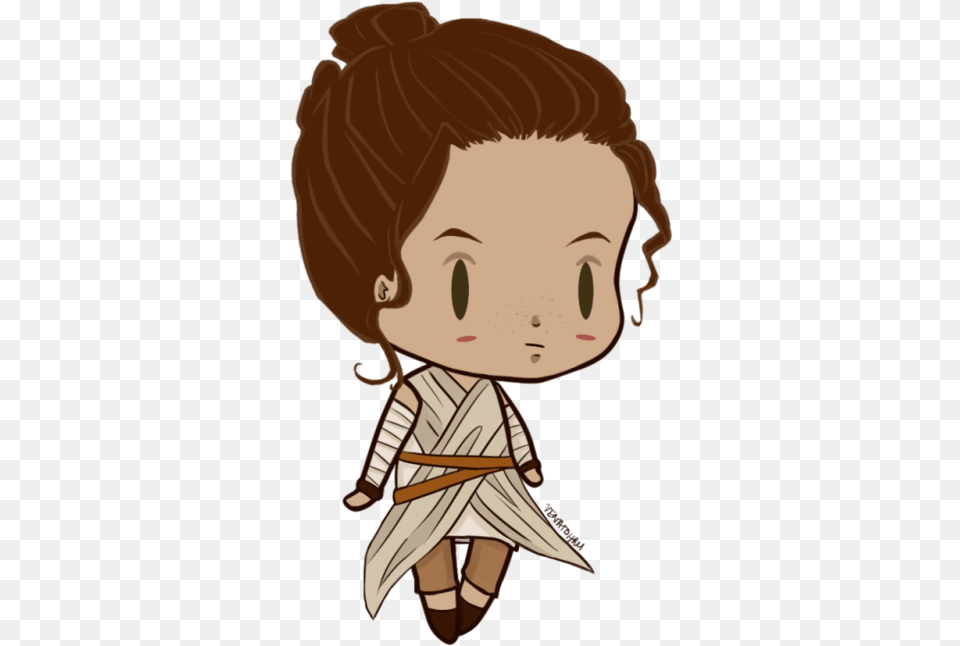 Rey Star Wars Chibi Ray Star Wars Cute, Clothing, Dress, Person, Face Free Transparent Png