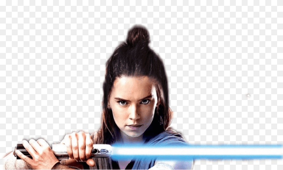 Rey Star Wars Daisy Ridley The Last Jedi Force Rey Star Wars New Hair, Body Part, Sword, Portrait, Photography Free Png Download