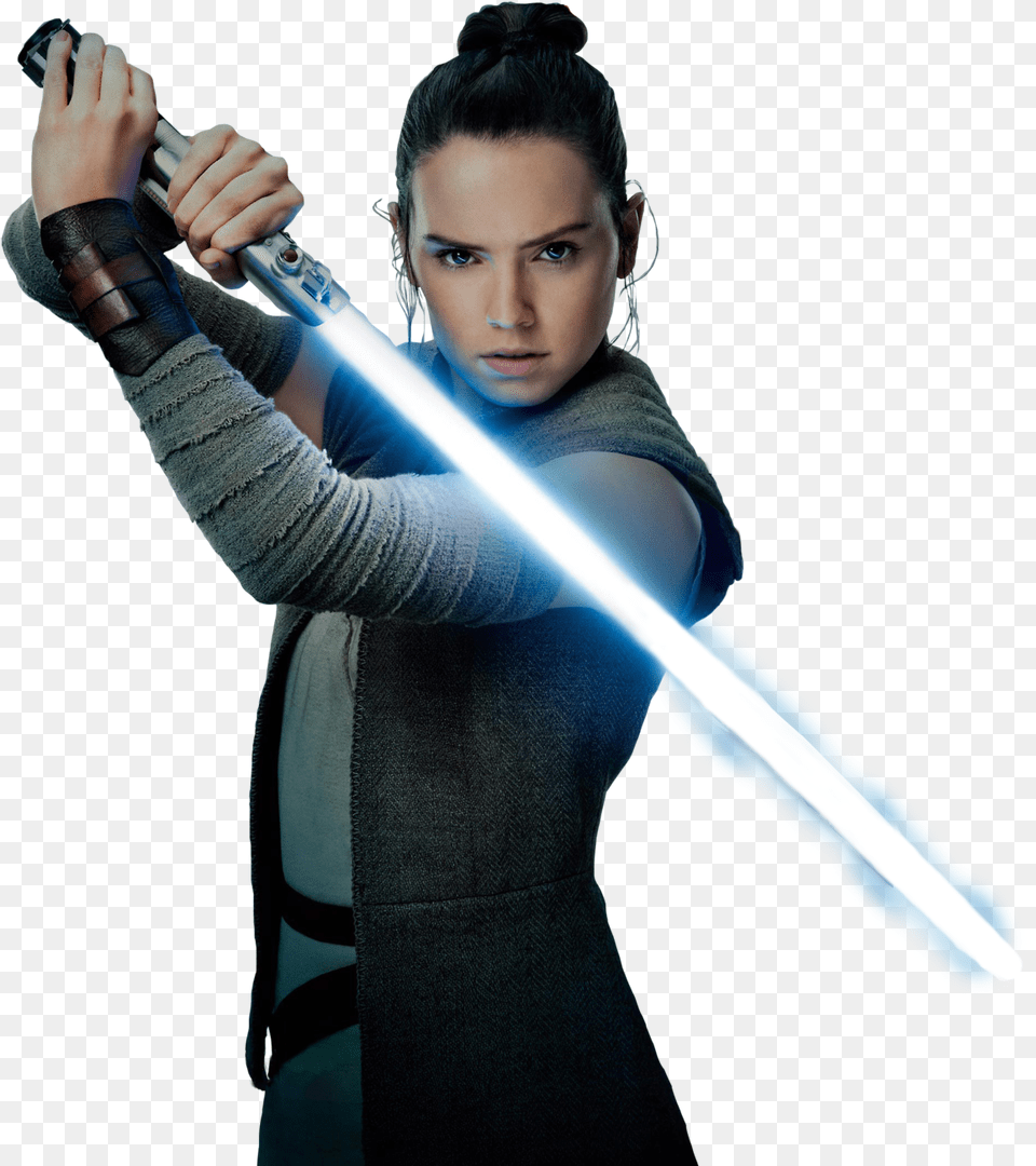 Rey Transparent Banner Stock Star Wars Rey, Weapon, Sword, Light, Head Free Png