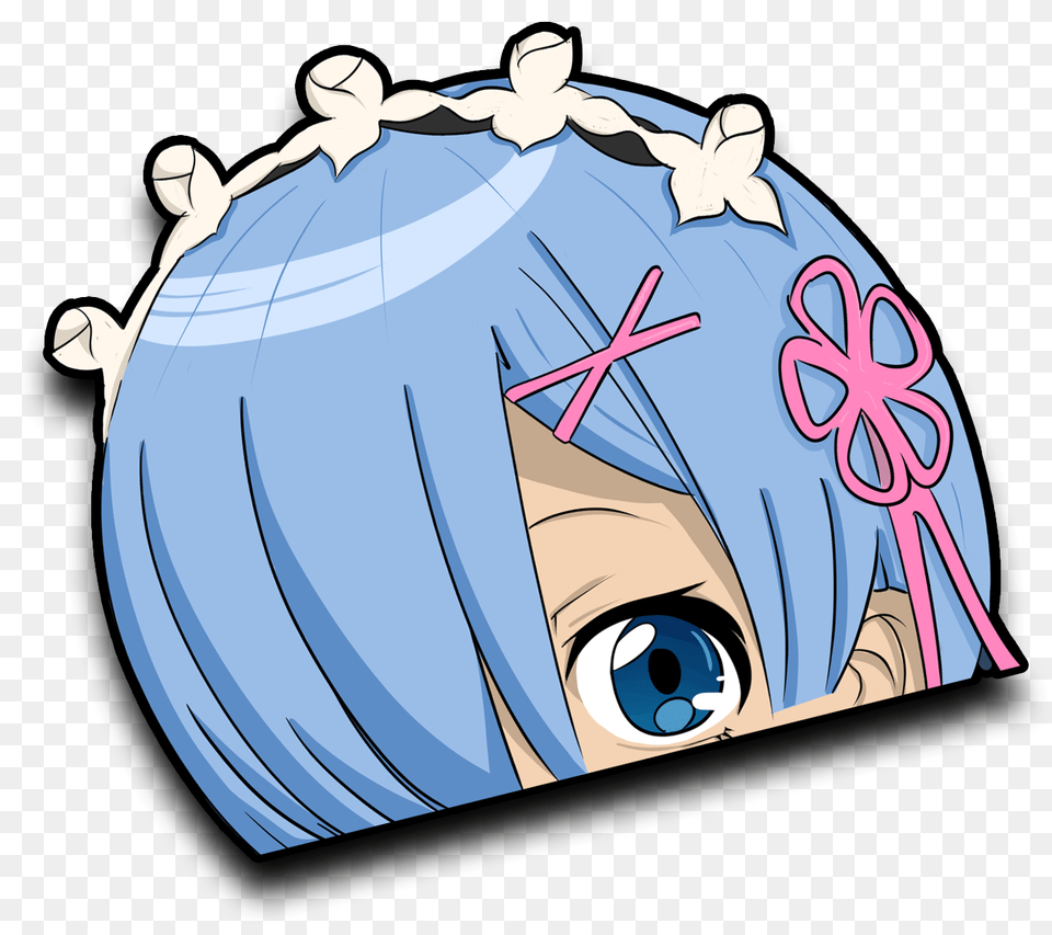 Rezero Rem Peek Sticker Spiritrunners, Book, Comics, Publication, Manga Png Image