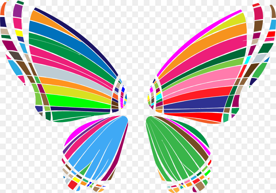 Rgb Butterfly Silhouette Icons, Art, Graphics Free Png Download
