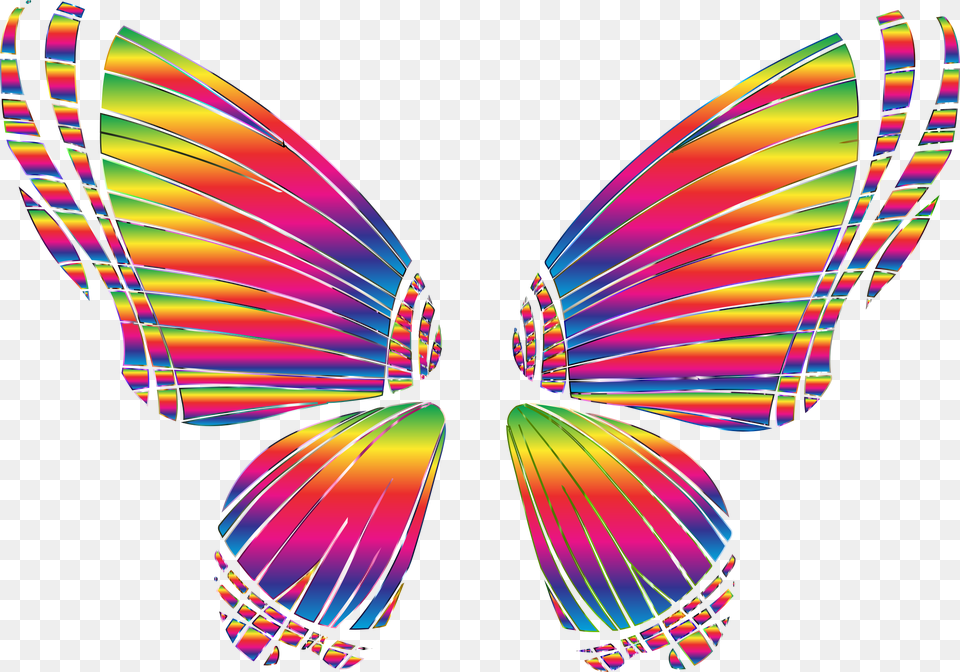Rgb Butterfly Silhouette No Background Icons, Art, Graphics, Pattern, Accessories Png