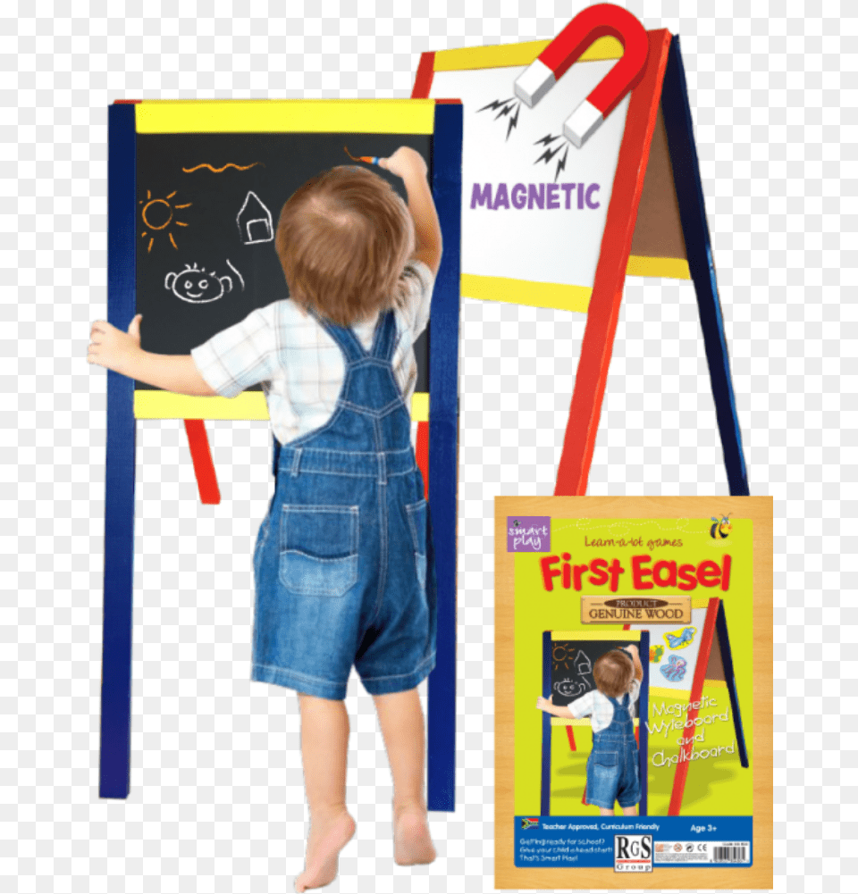 Rgs Group Double Sided Easel Play, Blackboard, Clothing, Pants, Boy Free Png
