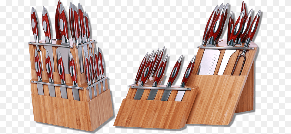 Rhineland 20pc Set With Bamboo Block Gift, Cutlery, Weapon, Blade, Knife Png Image