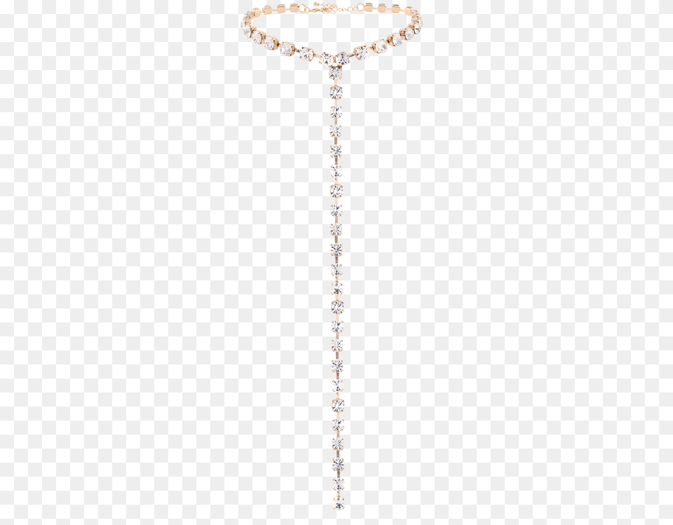 Rhinestone Alloy Long Chain Necklace In Golden Chain, Accessories, Diamond, Gemstone, Jewelry Png Image
