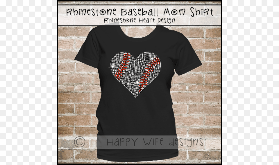 Rhinestone Baseball Mom Shirt With Rhinestone Baseball Football Tshirts For Mom, Clothing, T-shirt Png