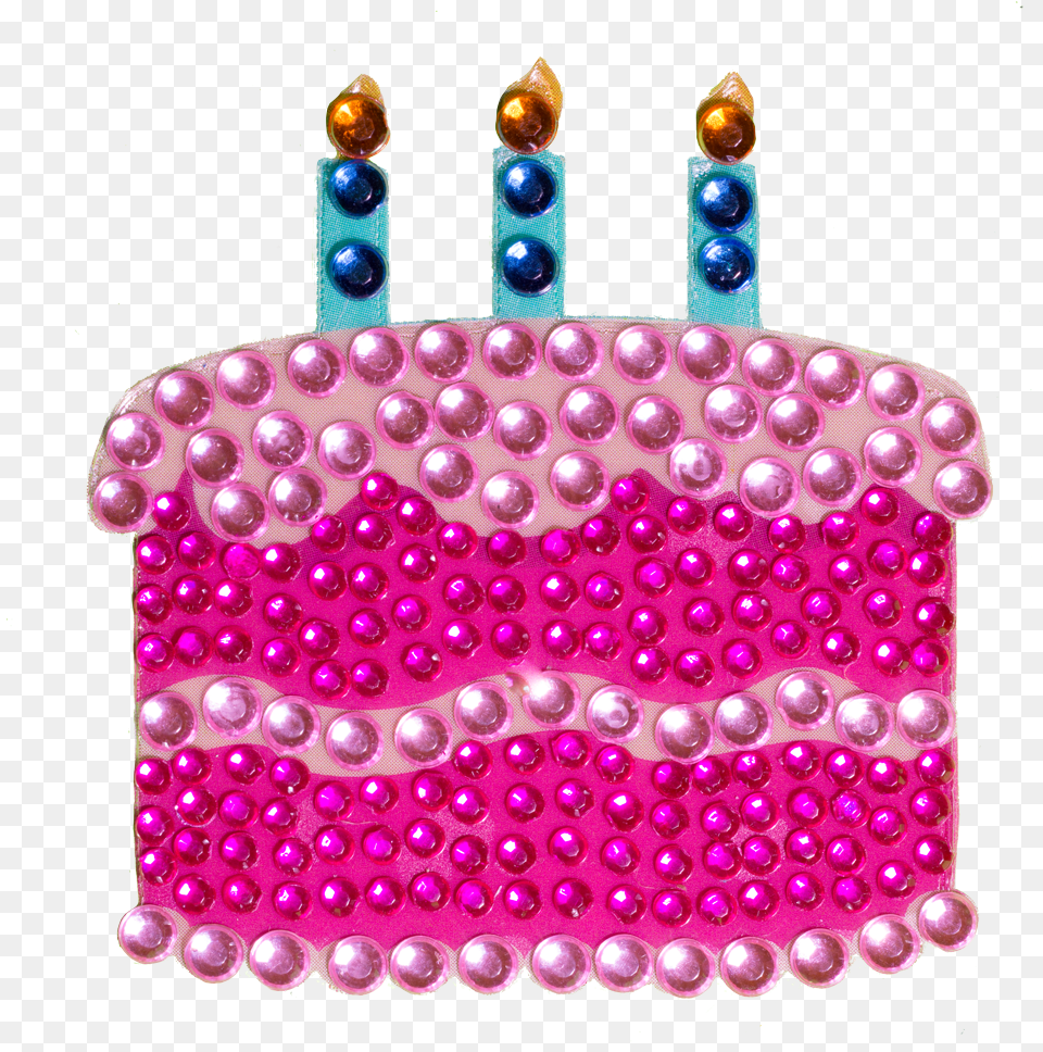 Rhinestone Birthday Cake 2in Stickerbeans, Birthday Cake, Cream, Dessert, Food Png