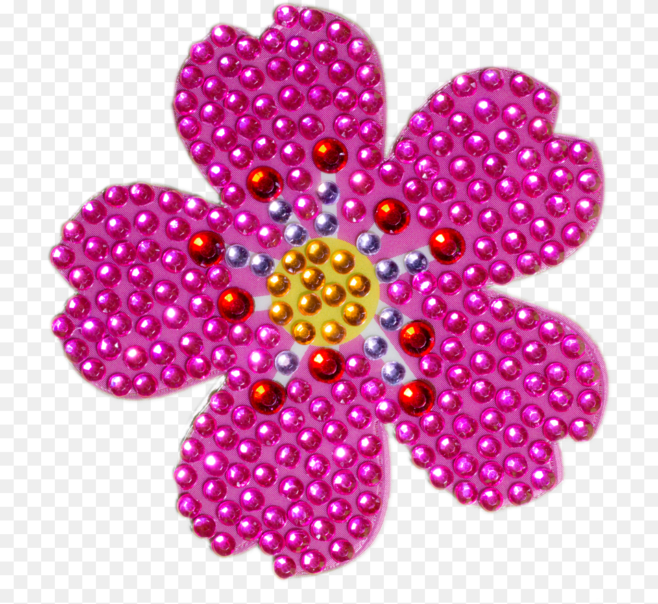 Rhinestone Flower Emoji 2in Stickerbeans Flower Emoji Accessories, Pattern, Jewelry, Brooch Free Transparent Png