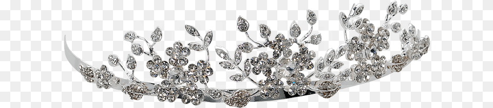 Rhinestone Flower Tiara Tiara, Accessories, Jewelry, Chandelier, Lamp Png