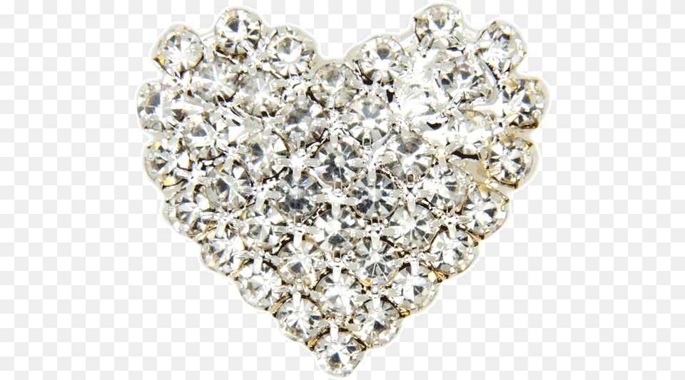 Rhinestone Heart Pin Silver Godertme Solid, Accessories, Chandelier, Diamond, Gemstone Free Png Download