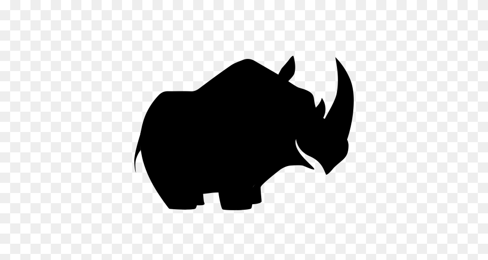 Rhino Black Rhino Endangered Icon And Vector For Gray Free Png