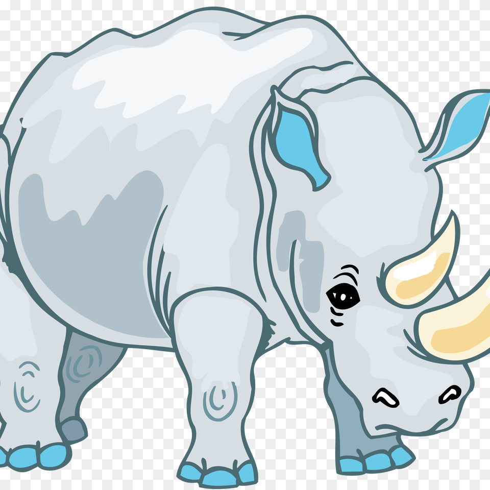 Rhino Cartoon Clipart, Animal, Mammal, Wildlife, Face Free Png