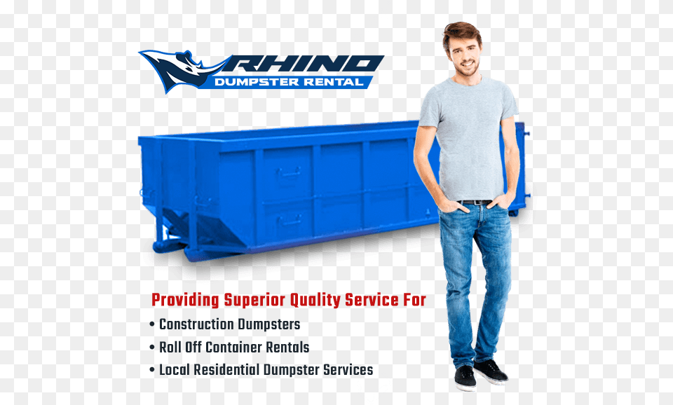 Rhino Dumpster Rental Serving New Jersey With The Best Roll Rhino Dumpster, Clothing, Jeans, Pants, Boy Free Transparent Png