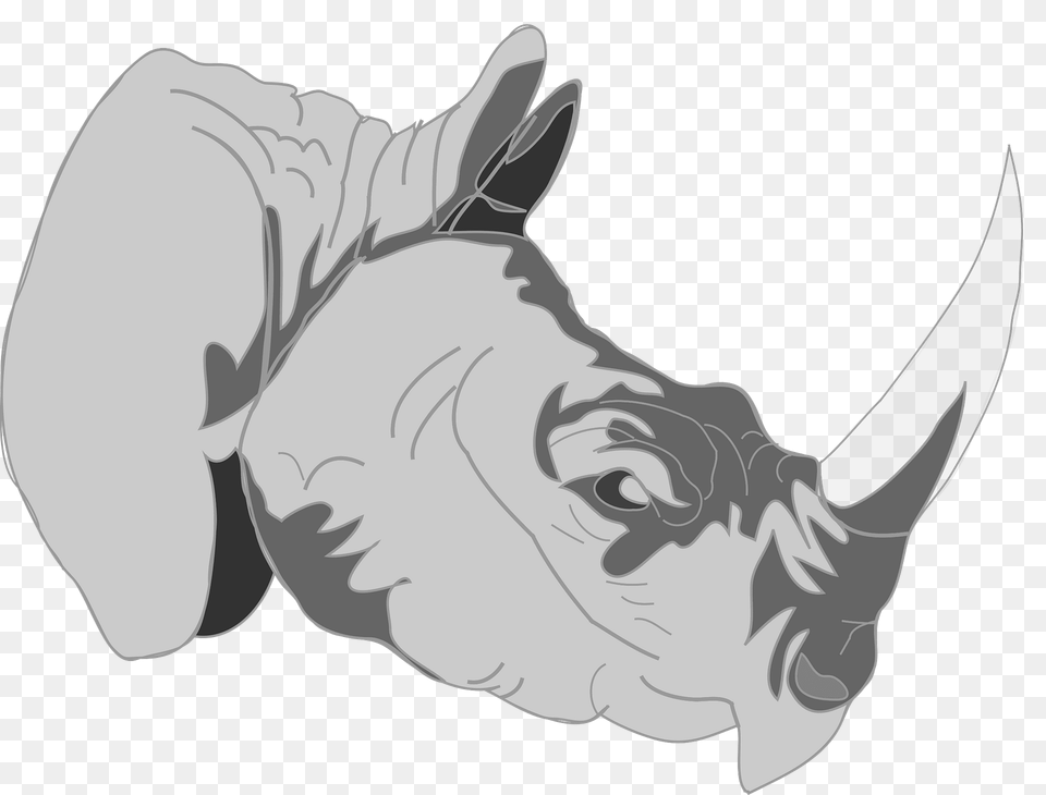 Rhino Head Clipart, Animal, Mammal, Wildlife, Person Free Png