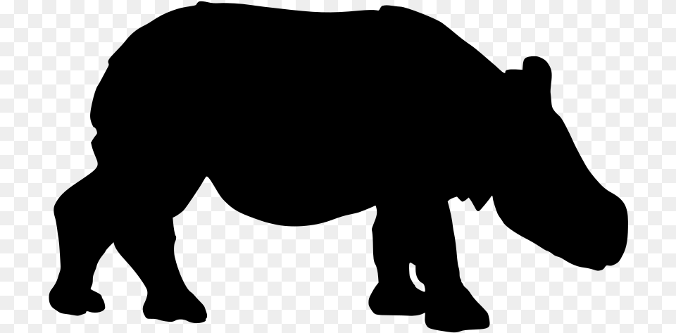 Rhino Icon, Gray Png