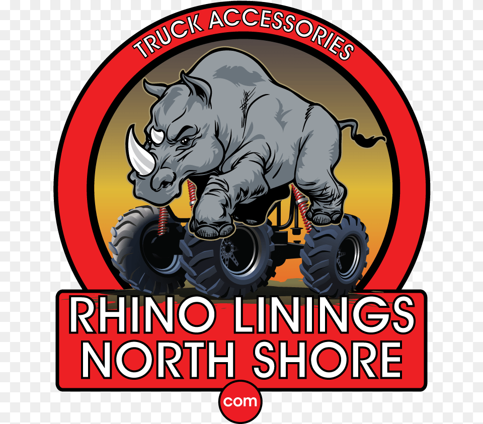 Rhino Linings North Shore Poster, Bulldozer, Machine, Wheel, Animal Free Transparent Png