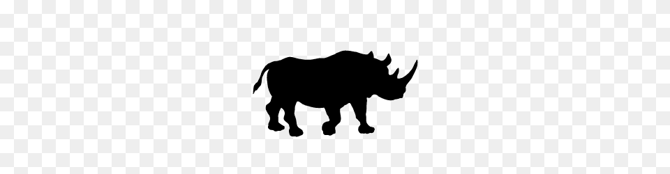 Rhino Silhouette Silhouettes Silhouette, Animal, Mammal, Pig, Wildlife Free Png Download