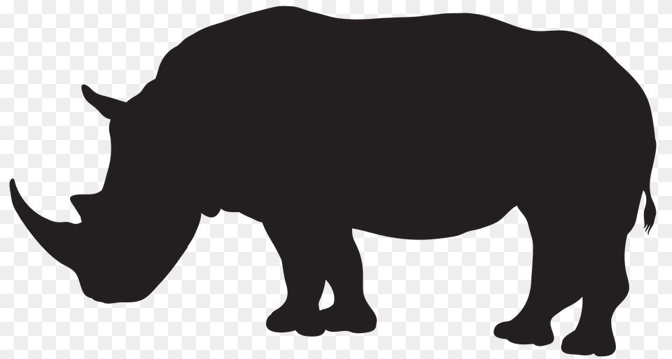 Rhino Silhouette Transparent Clip Art Gallery, Gray, Electronics, Screen Free Png Download