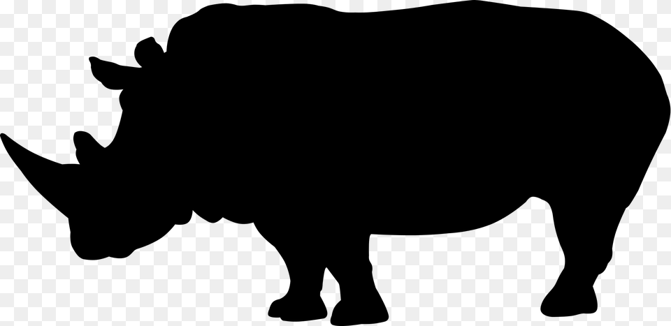 Rhino Svg, Gray Png Image