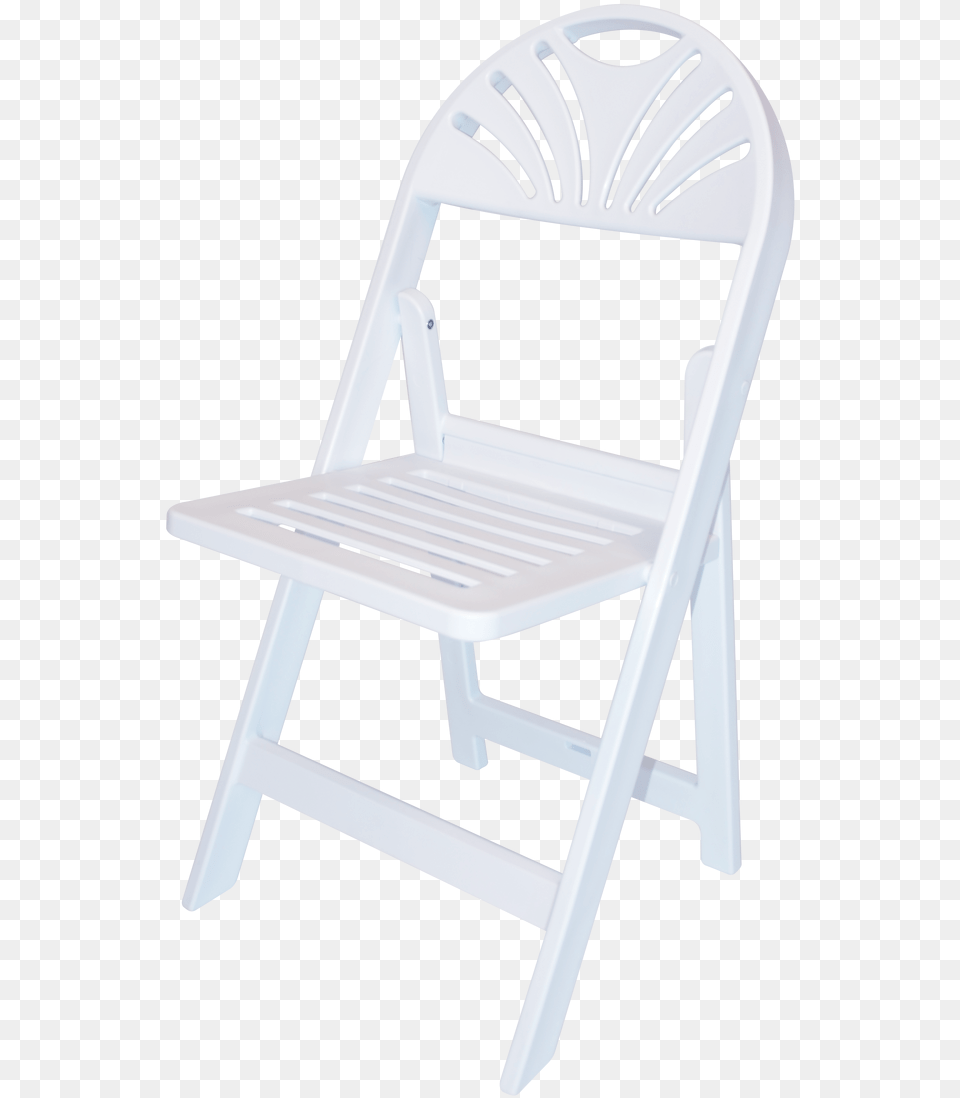 Rhino White Slatted Resin Fan Back Folding Chair Folding Chair, Furniture, Highchair Free Transparent Png