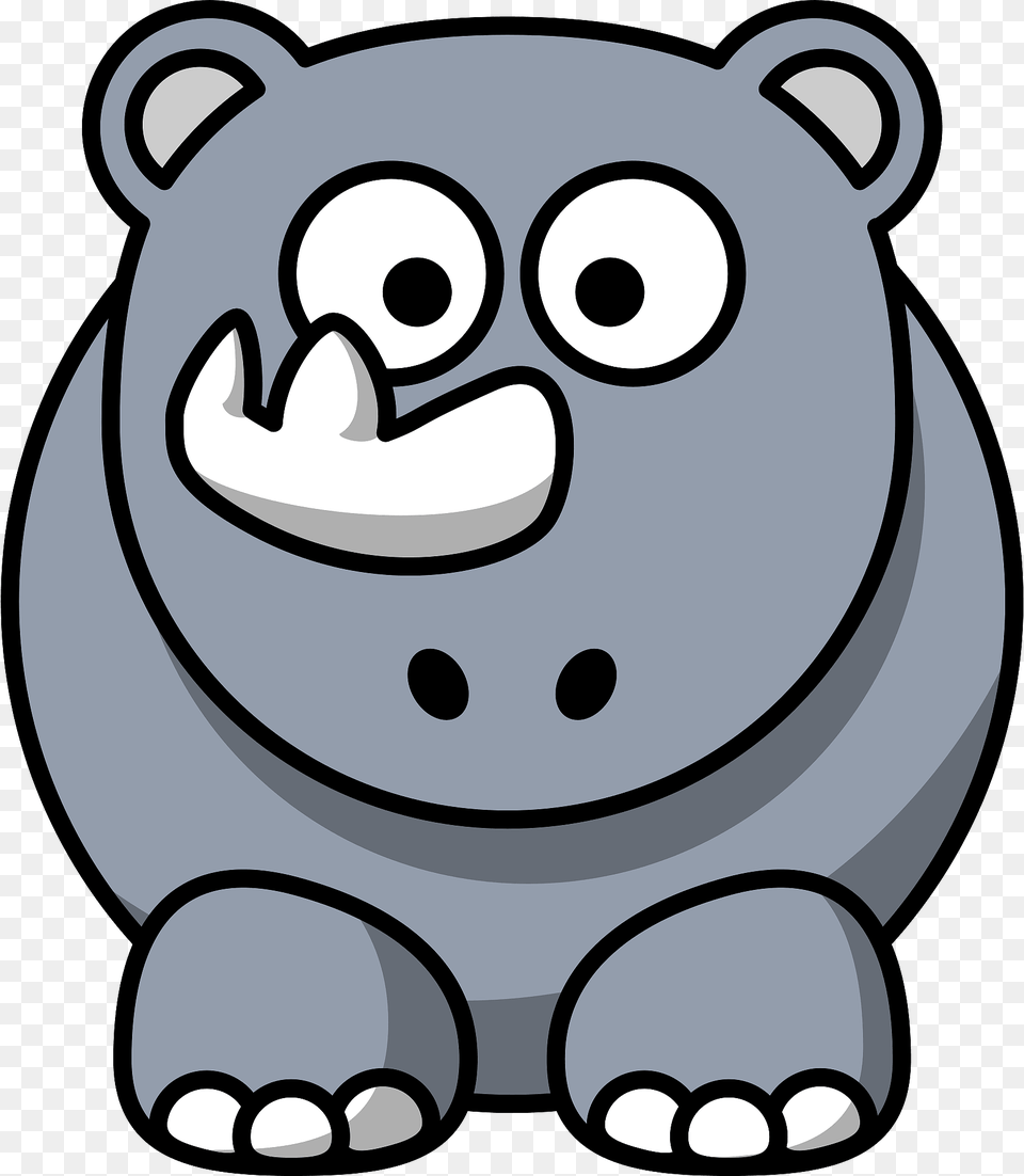 Rhino With Big Eyes And Funny Horn Clipart, Ammunition, Grenade, Weapon, Animal Free Transparent Png