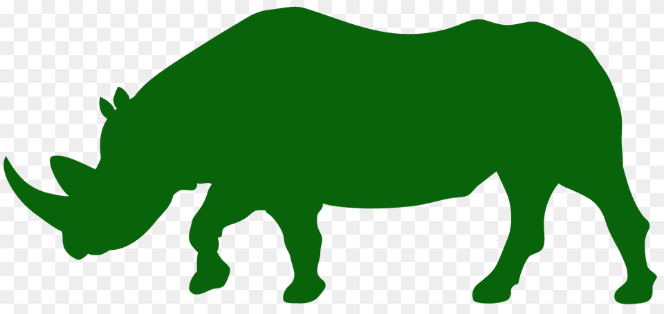 Rhinoceros Silhouette, Animal, Bear, Mammal, Wildlife Png Image