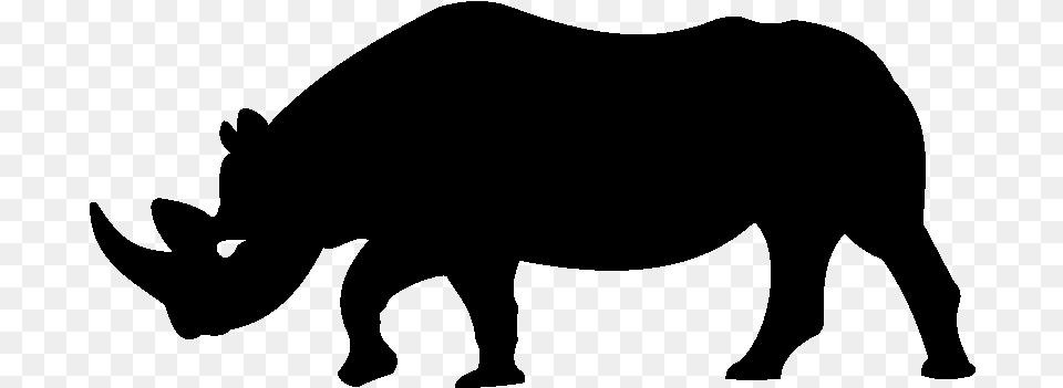 Rhinoceros Silhouette Cat Clip Art Gergedan Siyah, Gray Png Image