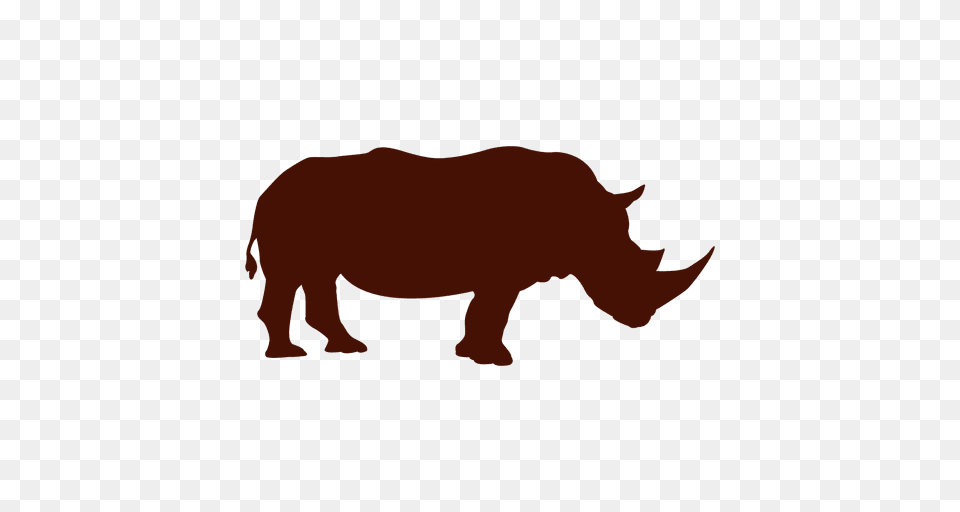 Rhinoceros Silhouette Rhino, Animal, Mammal, Pig, Wildlife Free Png