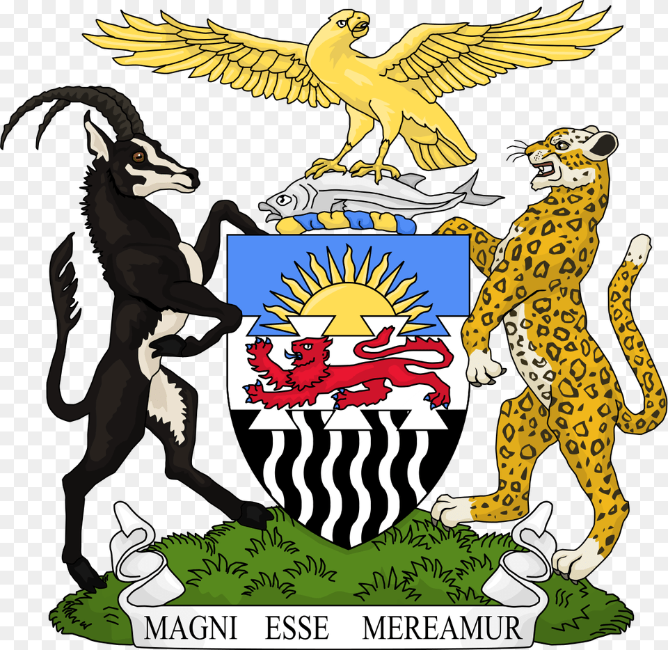 Rhodesia Coat Of Arms, Book, Comics, Publication, Animal Png