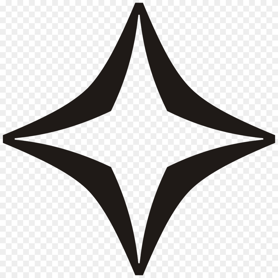 Rhomb Star Black Clipart, Symbol, Logo, Star Symbol, Animal Png