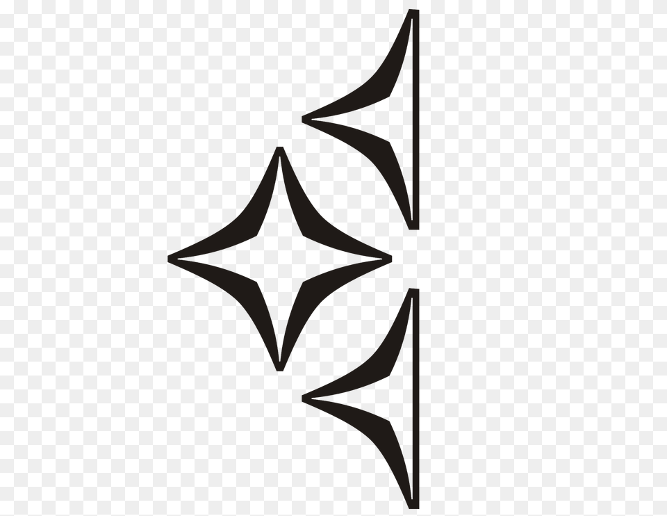 Rhomb Stars Composition Black Left Clipart, Symbol, Star Symbol, Animal, Fish Free Png Download
