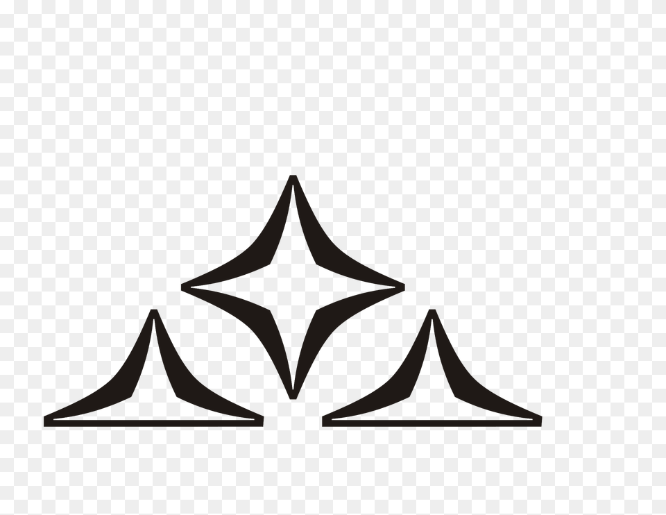 Rhomb Stars Composition Black Up Clipart, Symbol, Logo, Animal, Fish Free Png Download