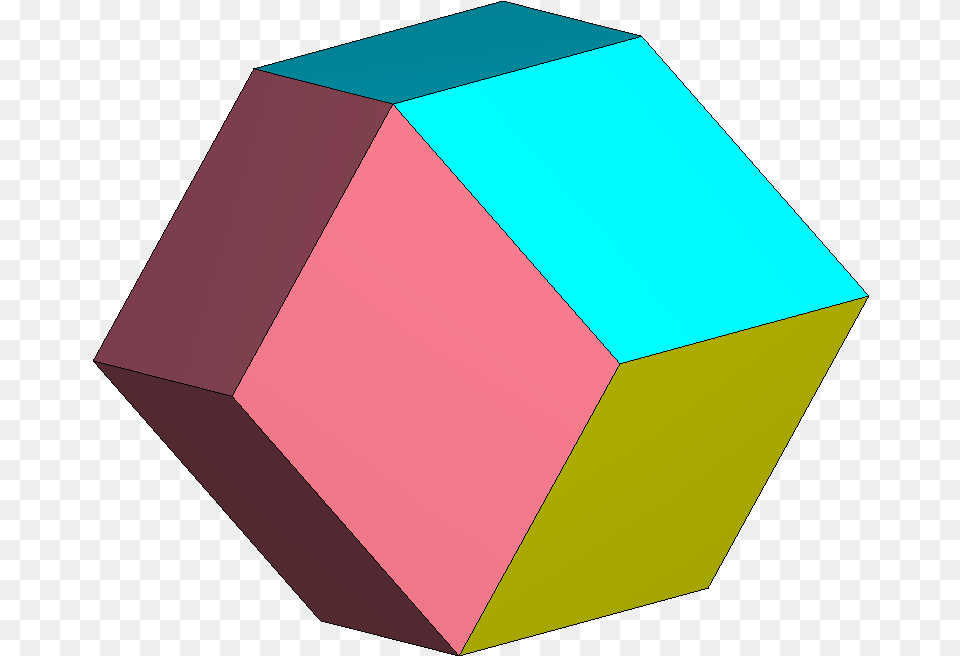 Rhombic Dodecahedron 4color 13 Rhombic Dodecahedrons, Sphere Free Png