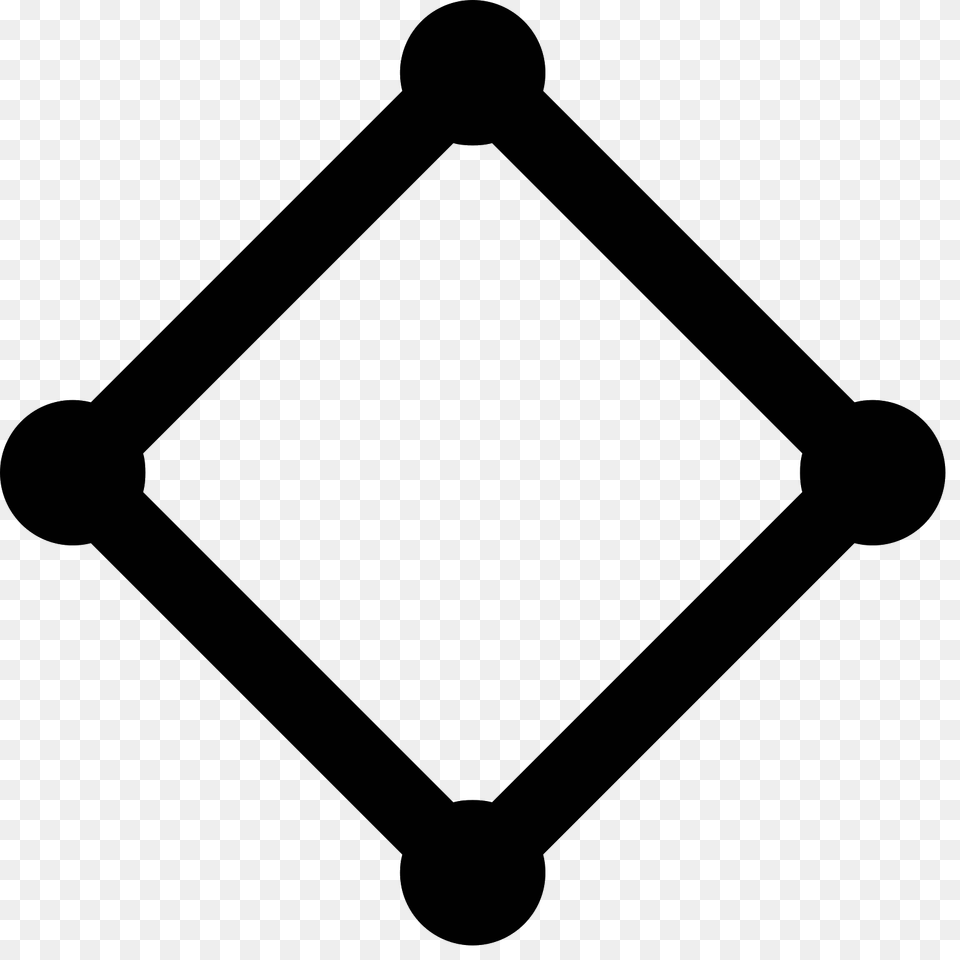 Rhombus Icon, Gray Png