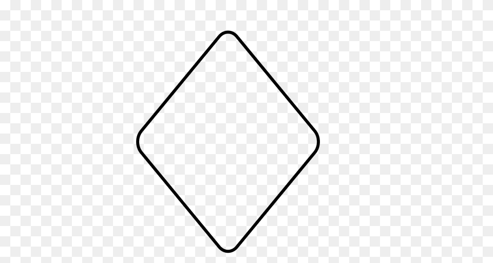 Rhombus Rounded, Sign, Symbol, Road Sign, Bow Png