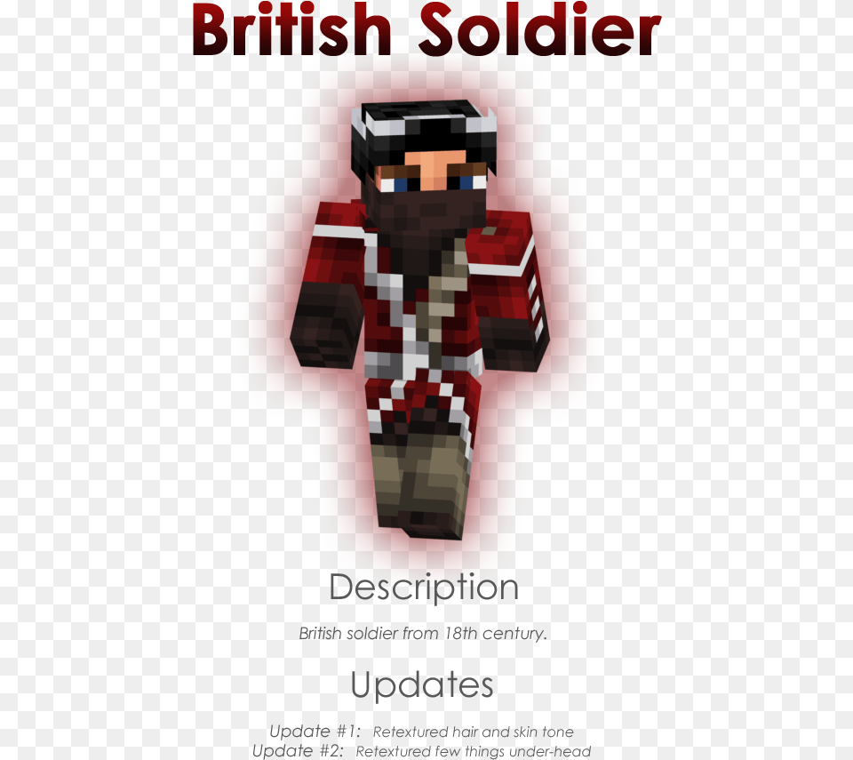 Rhpng Minecraft British Redcoat Skin, Advertisement, Poster, Nutcracker Png