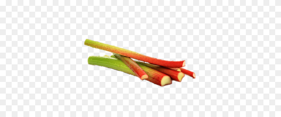 Rhubarb Sticks On A Wooden Board Transparent, Food, Produce, Plant, Vegetable Free Png