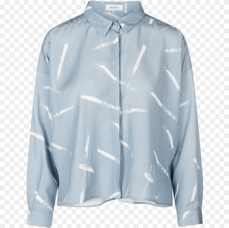 Rhumaa Grace Shirt Light Blue Brush Stroke Print, Clothing, Long Sleeve, Sleeve, Dress Shirt Free Png Download