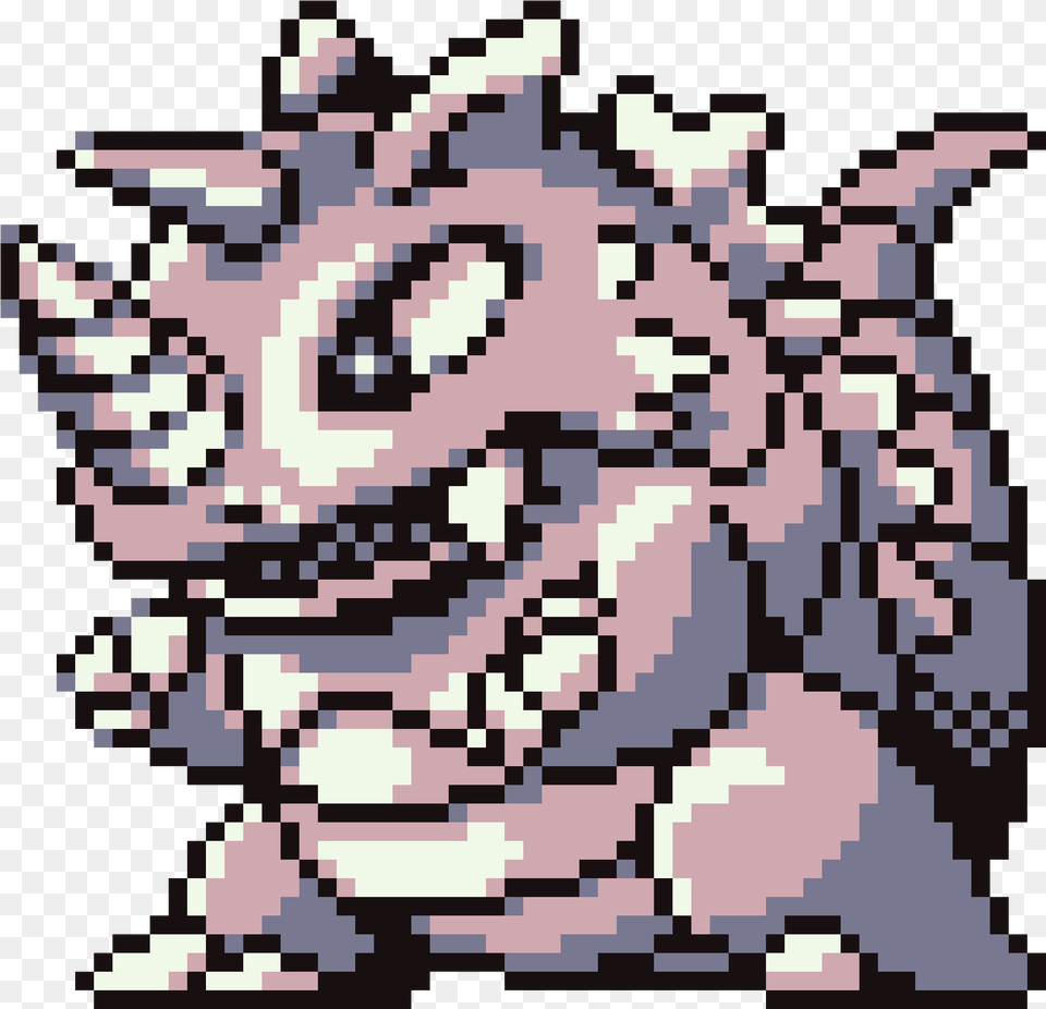 Rhydon Pokemon Green Sprite, Art, Qr Code Free Png Download