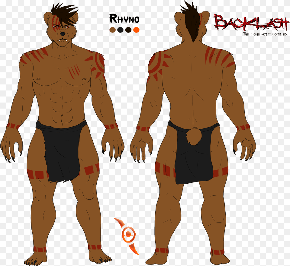 Rhyno Ref Sheet Barechested, Adult, Male, Man, Person Png Image