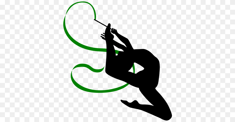 Rhythmic Gymnast Performer Silhouette Vector Light, Text Png Image