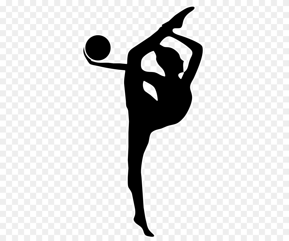 Rhythmic Gymnastics Ball, Silhouette, Stencil, Person Free Transparent Png