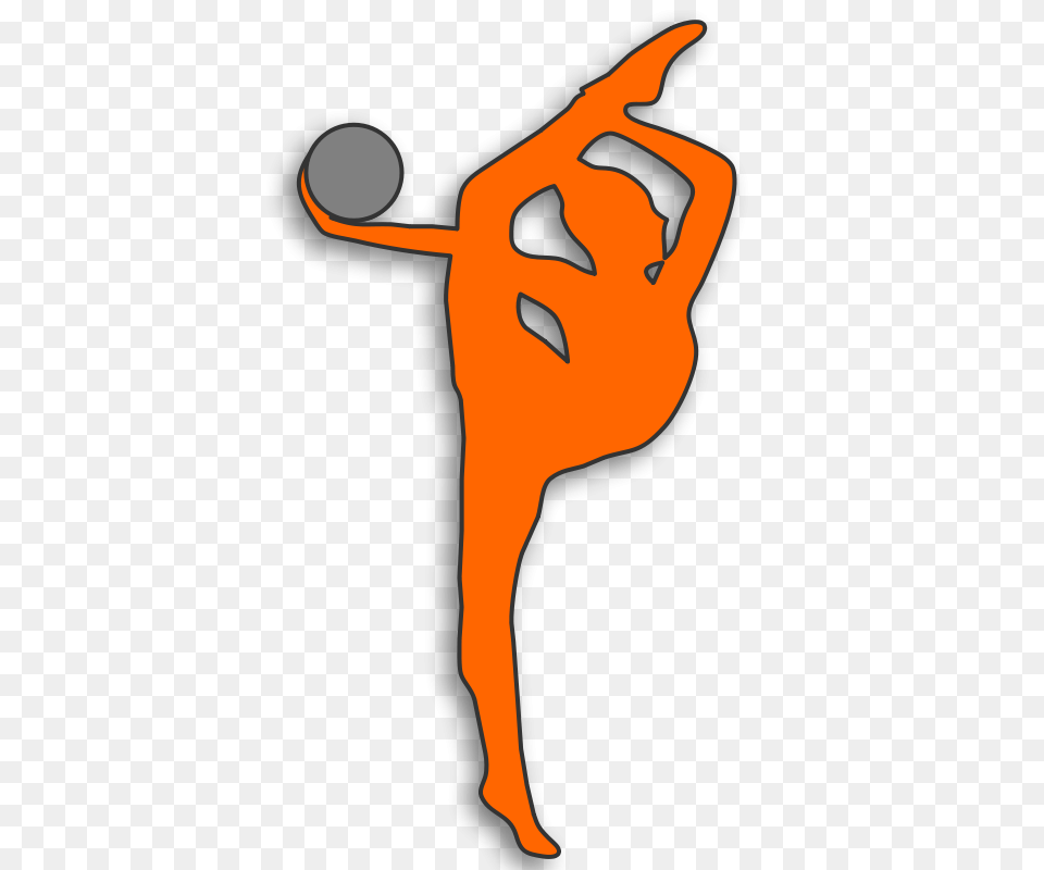 Rhythmic Gymnastics Ball Colors Gray And Orange, People, Person, Dancing, Leisure Activities Png