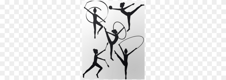 Rhythmic Gymnastics Silhouette, Dancing, Leisure Activities, Person, Adult Free Transparent Png