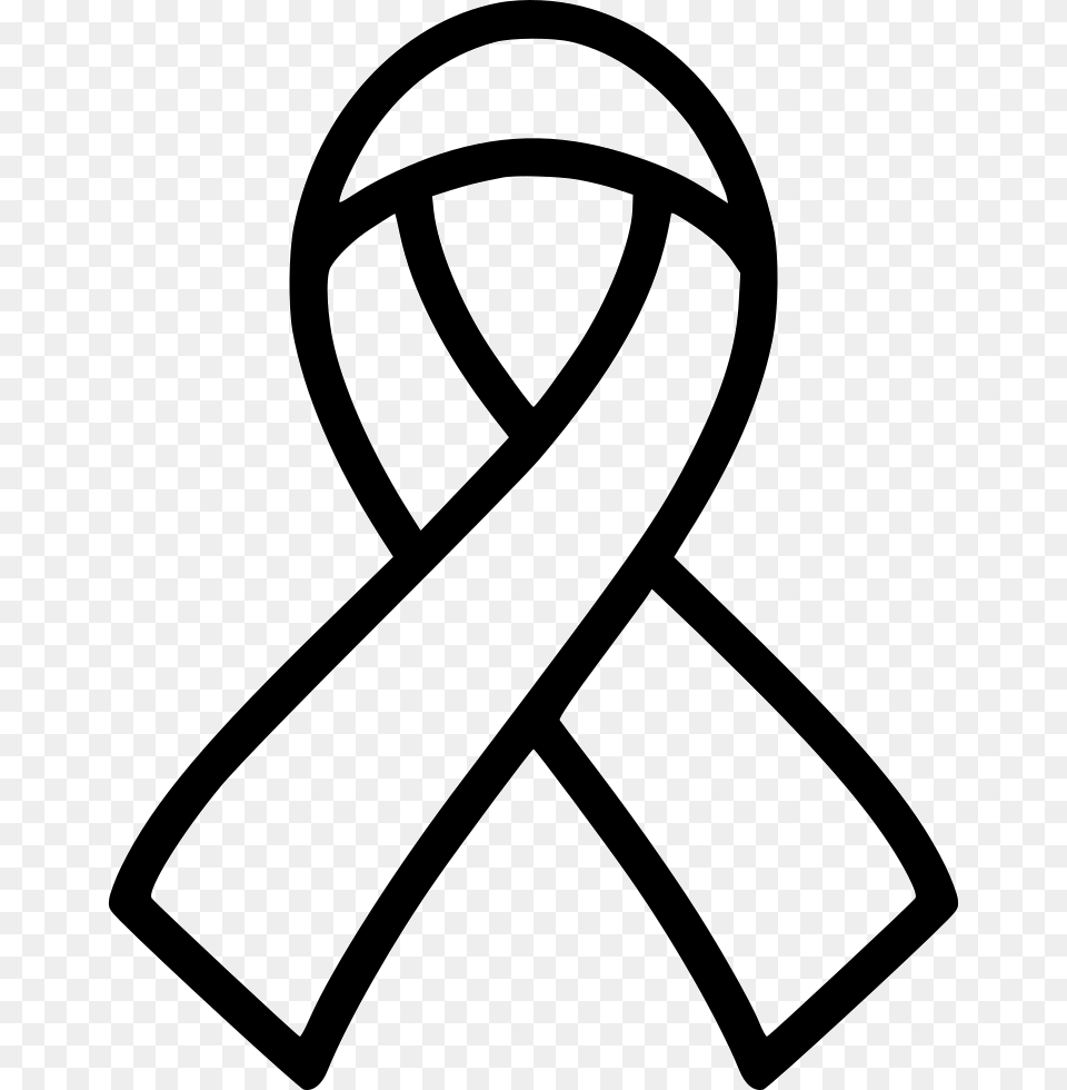 Ribbon Aids Cancer Hiv Solidarity Comments Aids Ribbon Outline, Alphabet, Ampersand, Symbol, Text Free Png Download