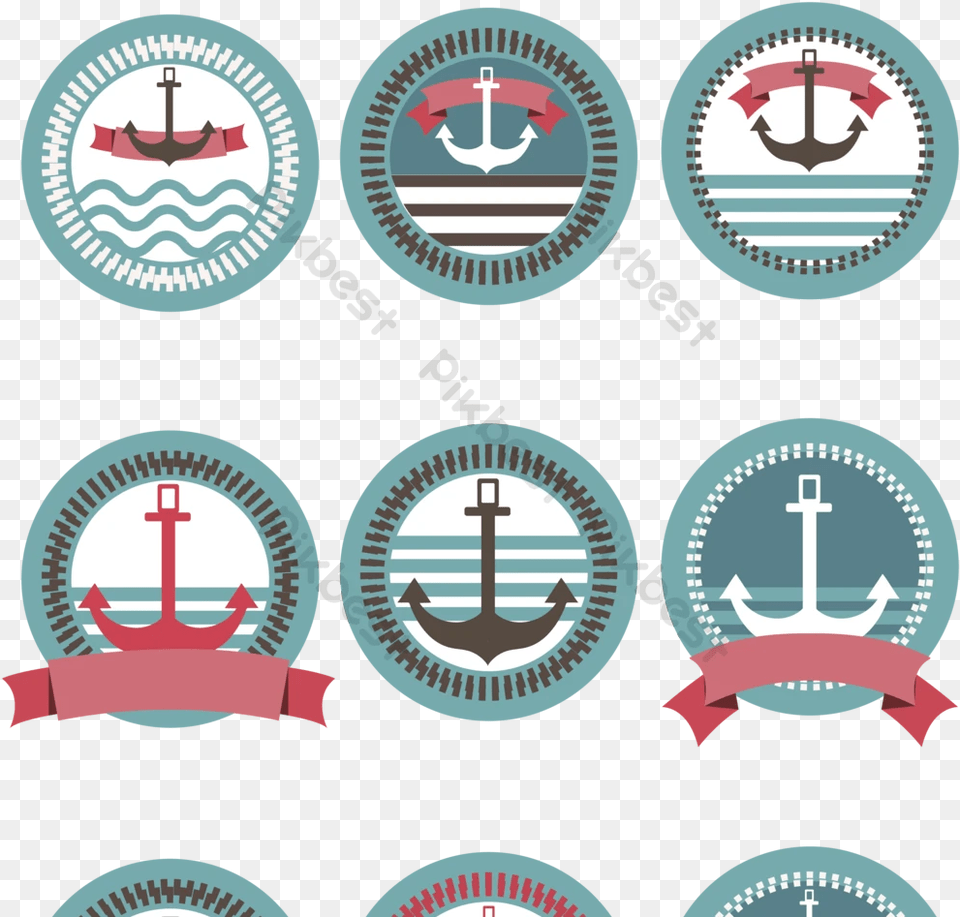 Ribbon And Anchor Nautical, Electronics, Hardware, Hook, Emblem Png Image