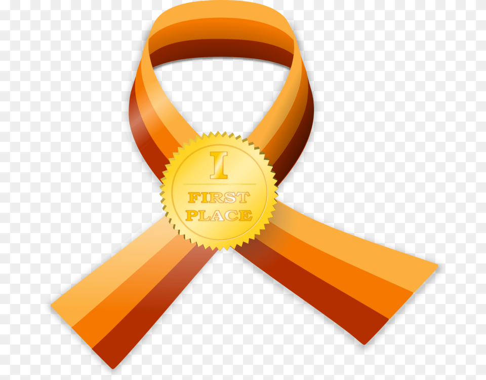 Ribbon Award Gold Medal Download, Gold Medal, Trophy, Person Png