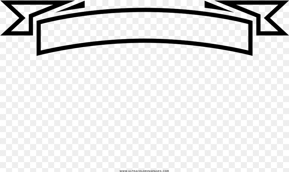 Ribbon Banner Coloring, Gray Free Png Download