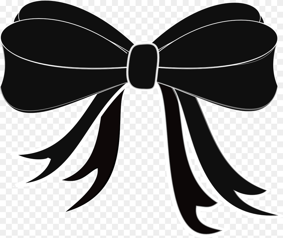 Ribbon Black And White, Accessories, Formal Wear, Tie, Animal Free Png